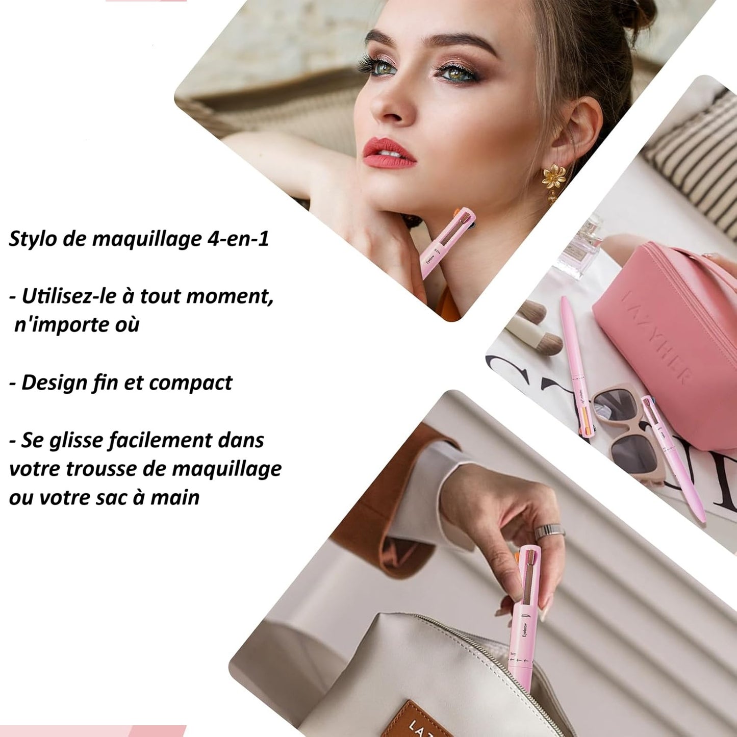 Eyeliner Crayon de maquillage 4 en 1.